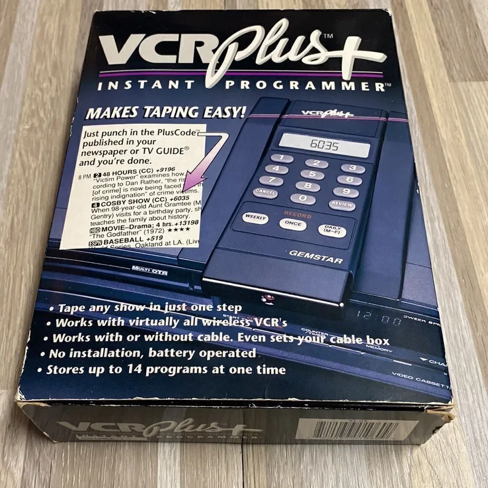 Vintage VCR Plus+ Instant Programmer Gemstar New & Complete Unused Old new stock